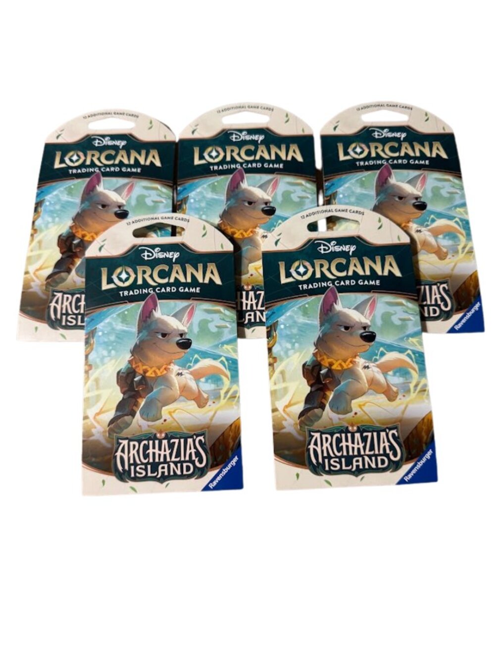 Lot (5) Disney Lorcana TCG: Archazia's Island Sleeved Booster Packs - Bolt